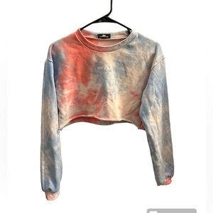 White Fox cropped crewneck sweatshirt size XS